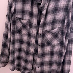 Plaid Women’s Shirt - Black and White